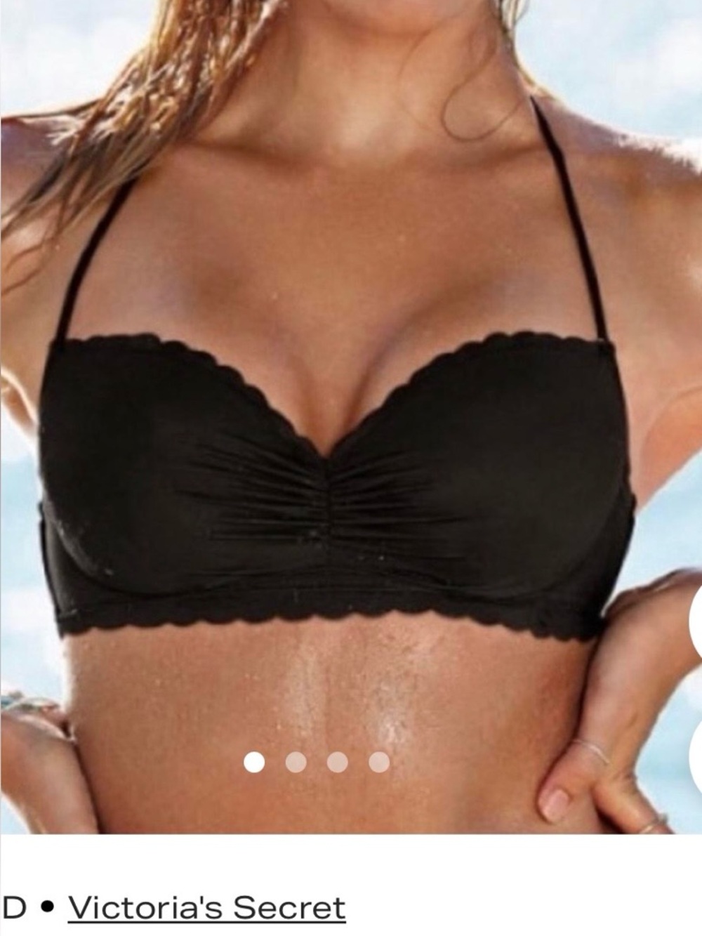 Victoria’s Secret Black Scalloped Bikini Top